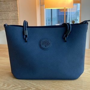 NWOT shoulder bag with removable inner bag with detachable shoulder strap. Blue